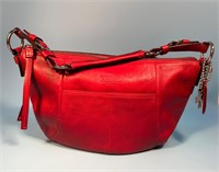 Coach Soho Red Smooth Leather Hobo Bag