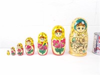Ensemble de 7 poupées russes en bois (Bosnie 02