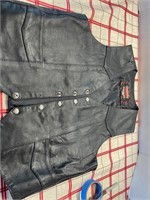 INTERSTATE LEATHER BIKER VEST LARGE