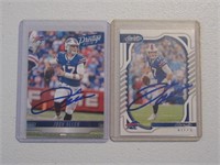 LOT OF 2 JOSH ALLEN SIGNED SPORTS CARDS WITH COA