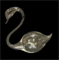 Delicate Glass Blown Swan