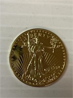 1927 Copper w/Gold 1/4oz Coin