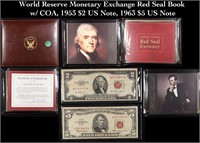 World Reserve Monetary Exchange Red Seal Book w/ C