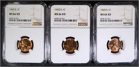 3 - 1940-S LINCOLN CENTS NGC MS66 RD