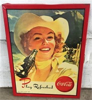 "Play Refreshed Coca-Cola" Metal Sign