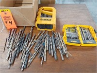 DeWalt Drill Bits w/Cases, Assorted Drill Bits