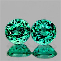 Natural Paraiba Green Blue Apatite Pair - {Flawles