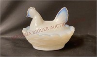 Westmoreland Glass Mini Hen On Nest Salt Cellar