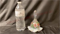 Fenton Glass French Opalescent Hand Painted Bell