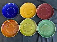 6 Vintage Colored Plates