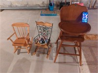 Three children's chairs