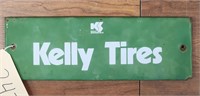 "Kelly Tires" Single-Sided Metal Sign