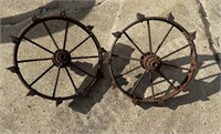 2 Vintage tractor wheel