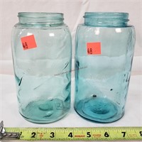 Blue & Aqua Ball Quart Jars