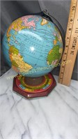 Vintage tin globe with seasonal and astrological