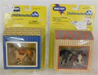 Breyer Stablemate horses: Paint stallion & foal -