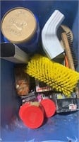 Tote of Screws Nails Brushes Lot