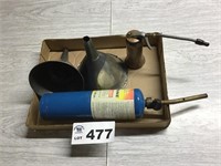 FUNNELS, OIL CAN, PROPANE TORCH