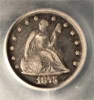 1875 20 Cent Piece SEGS VF-20 Hard to Find