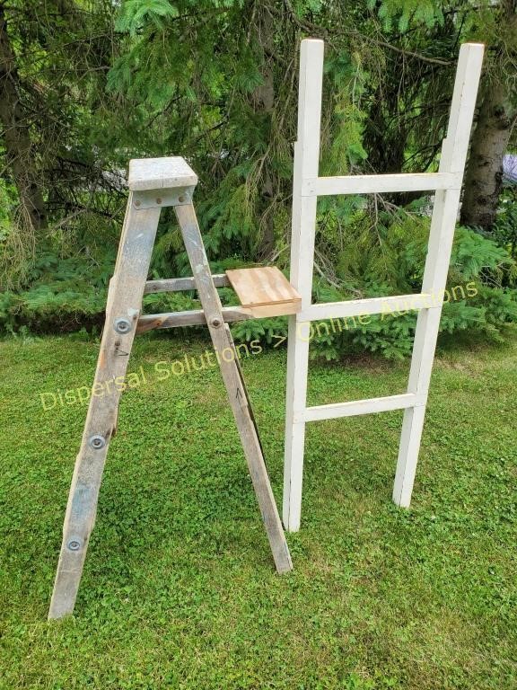 Two Wood Ladders / Displays