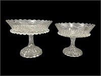 Two Matching EAPG Pedestal Bowls