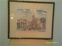 Framed Glass Covered Print - The Public Building