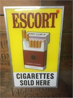 Escort cigarette sold here sign