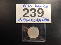 1927-S PEACE SILVER DOLLAR