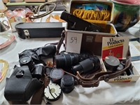 Large lot of camera and equipment, film