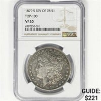 1879-S Morgan Silver Dollar NGC VF30 Rev 78