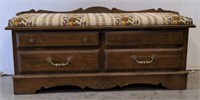 (H) Vintage Hope chest w/ cushioned top.