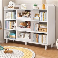 NELYE Wooden Cube Bookcase with Legs - 3-Tier Open