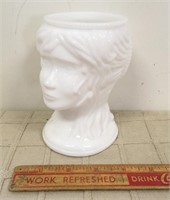 UNIQUE MILK GLASS BUST