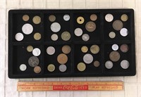 FOREIGN COINS - TRAY NOT INCLUDED