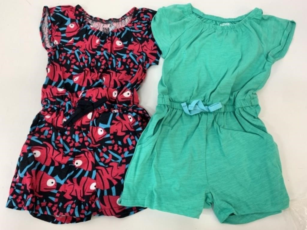 2 New Spotted Zebra Size XS Rompers