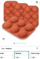 Semi Sphere Silicone Mold, 4 Packs Baking Mold