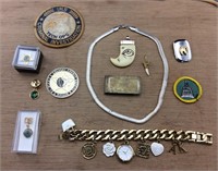 Huge Anne Klein Charm Bracelet + Misc  Jewelry