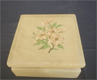 Genuine alabaster lefton trinket box