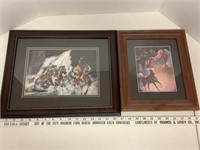 2 framed Indian prints