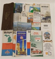 Lot Of Vintage Advertising Road Maps