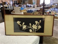 Embroidered Silk Flowers Frame