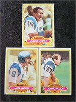 Football Cards Chargers - Joiner. Wood. Bauer.