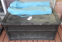 Suncast plastic porch storage box and (2) Nice