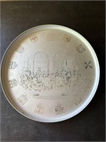 Fathers Of Canadian Confederation Round Metal Tray