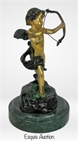 Cupid" Bronze Sculpture after Jean Antoine Houdon