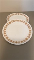 Corelle Gold Butterfly Serving Plates 10" 7 total
