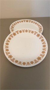Corelle Gold Butterfly Serving Plates 10" 7 total