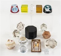 Glass Wax Seal & Various Paperweights