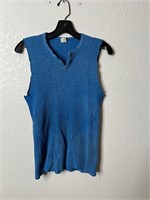 Vintage 80s Knit Net Sleeveless Shirt