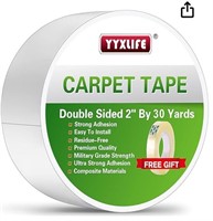 YYXLIFE Rug Tape Double Sided Carpet Tape, 2 Inch